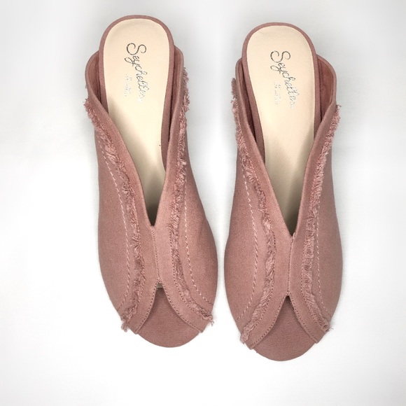 Seychelles frayed rose mule sandals size 7.5 - Picture 2 of 8